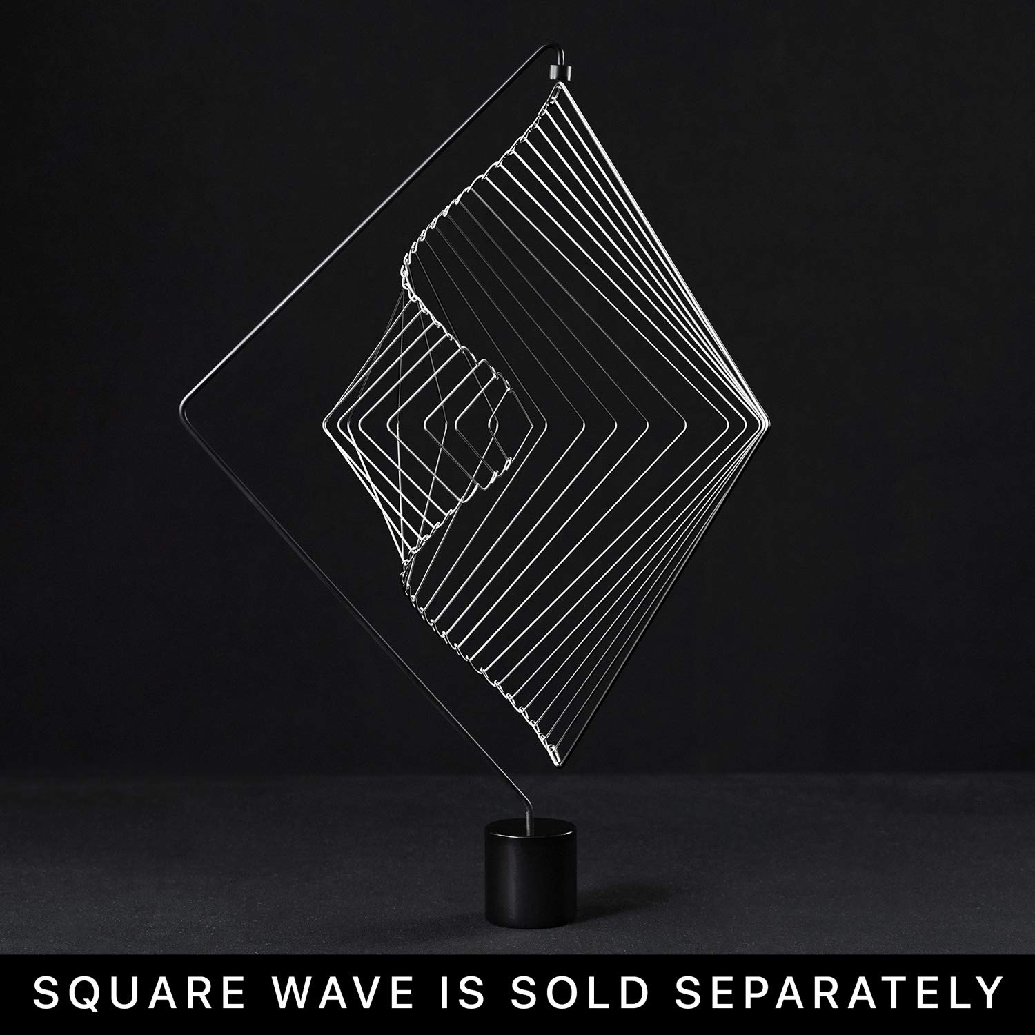Square Wave By Ivan Black Stand Only Kinetic Sculpture Desktop
